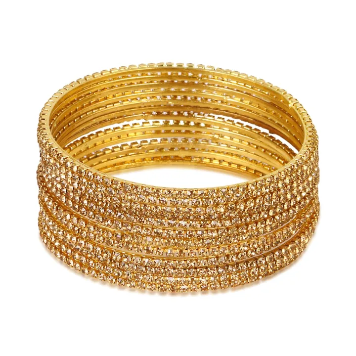 Metal%20Crystal%20Gold-plated%20Silver%20Bangle%20%20(Pack%20of%2012)%20-%20Image%206