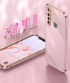 For Realme 5i Back Cover Fashion Shiny Plating Square Bumper Camera Protection Case Soft Silicone Shockproof Protective Mobile Phone Cases. 