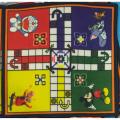 Safdar Mart- Multicolored Carpet Mat Printed Ludo/Dice game Ludo/Gift Game /Ludo Two Sizes 20"x20" & 24"x24" (2x2 feet), Handmade UDO Kids Rug & Carpet Baby Multifunctional Mat for Kids Play Room Décor for Nursery Kids Room 0-12 years kids. 