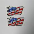 【Universal Car Parts Store】US flag Nicky Hayden No.69 motorcycle racing sticker helmet superbike motocross car automobiles. 