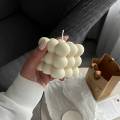 Scented Bubble Cube Candle, 3x3 Modern Design, High-Quality Wax, Relaxing Fragrance, Home Decor. 