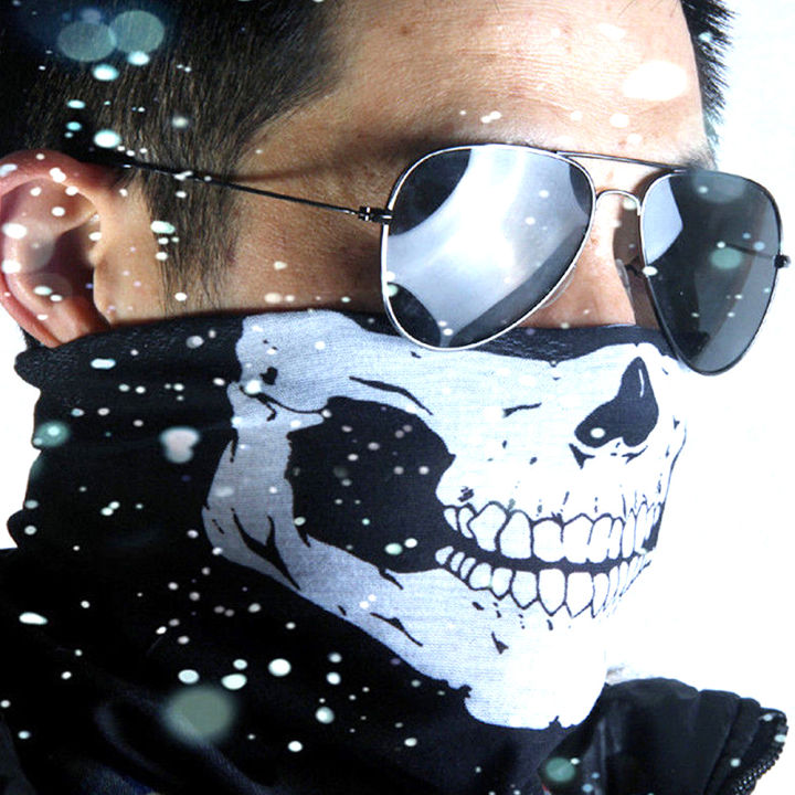 [HOT] Skull Mask Motorcycle Neck Face For Honda Yamaha Kawasaki Suzuki Harley