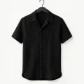 Richman Cuban Collar Shirt For Men - Half Sleeves Men Shirts - Waffle Knit Casual Shirts For Men. 