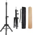 Hair Dummy Stand Tripod Training Mannequin Head Holder Iron Display Hair Stand Black Styling Making Wigs Displaying. 