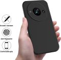 Redmi A3 Case,Redmi A3 Phone Case,Slim Liquid Silicone Full Covered Soft  Case Cover -Black. 