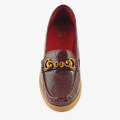 ECS Embossed Elegance Flat Loafers For Women. 