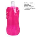 Collapsible Water Bottle 480ml BPA Free Reusable Water Pouch Hiking Camping Sports Folding Water Bag Outdoor Drinking Bottle. 