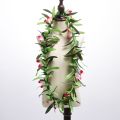 Luau Leis 3 Pcs  Flowers Tropical Hawaiian Lei Leaf Necklaces for Hula Costume and Beach Party. 