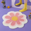 Floor Mat Rug Tear-resistant Flower-shaped Bathroom Rug Shower Door Mat. 