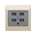 Clopal Golden Metalic Series USB 4 Socket 4.2A Superior Quality. 