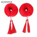 ECHIDNA Hair Scrunchies Fuzzy Chinese New Year Kids Hair Scrunchies. 