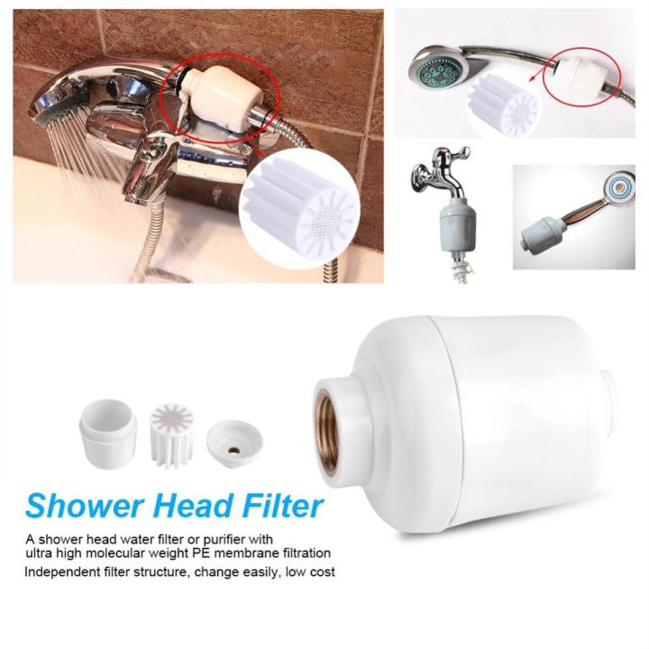 Removable Healthy Bathroom Shower Head In-Line Faucet Filter Purifier Softener Clean Water