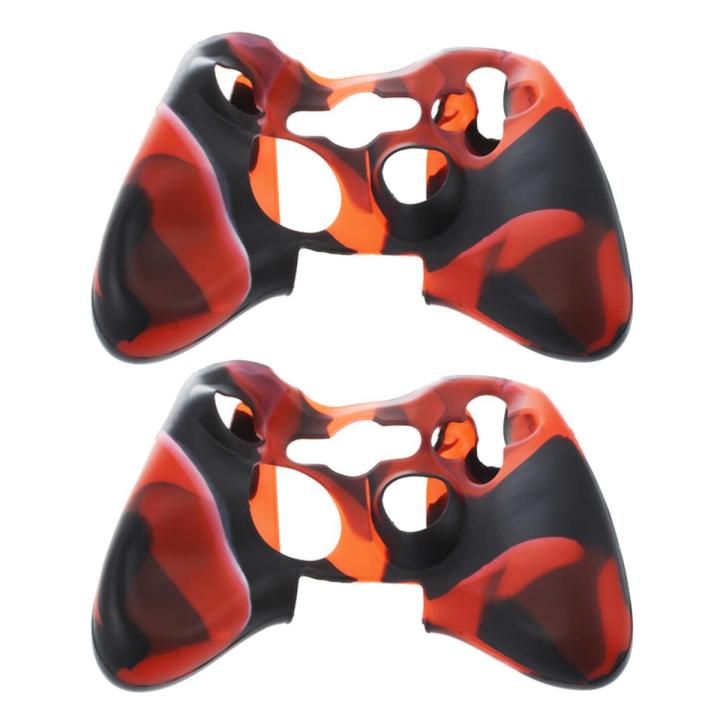 2X Silicone Cover Case Skin for Xbox 360 Controller Camo+Black