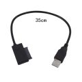 USB 2.0 to Mini Sata II 7+6 13Pin Adapter Converter Cable for Laptop CD/DVD ROM Slimline Drive. 