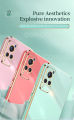 For Vivo X60 Pro Cover Fashion Shiny Plating Square Bumper Slim Phone Case Soft TPU Silicone Shockproof Protective Back Cover. 