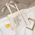 Ready Stock Korean Men Women Simple Casual Retro Shopping Shoulder Slung Cotton Canvas Bag. 