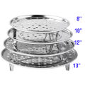 Steamer Stand Steamer Pot Stainless Steel Steamers Stand and Steamer Rack High Quality 8" 10" 12" inch Stainless Steel Steamer Rack Rack Insert Stock Pot Steaming Tray Kitchen Home for Steam chicken Roast Steamer machine. 