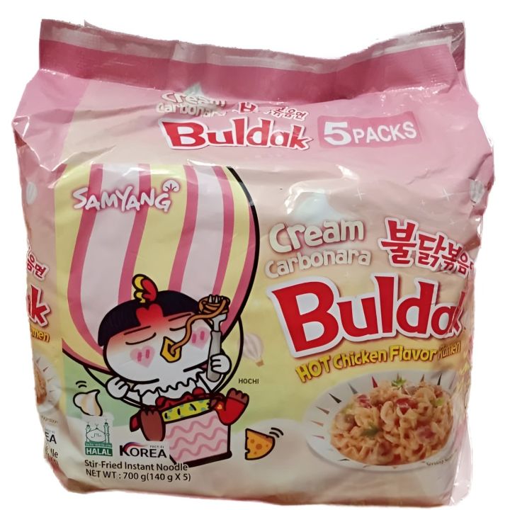 Samyang Carbonara Creamy Carbo Noodles (Pack of 5) 700gm Korean Noodles Imported Ramen