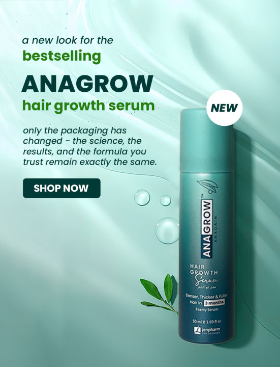 Jenpharm - Anagrow Hair Growth Foamy Serum 50ml | Restores Hair | Anti Hair fall