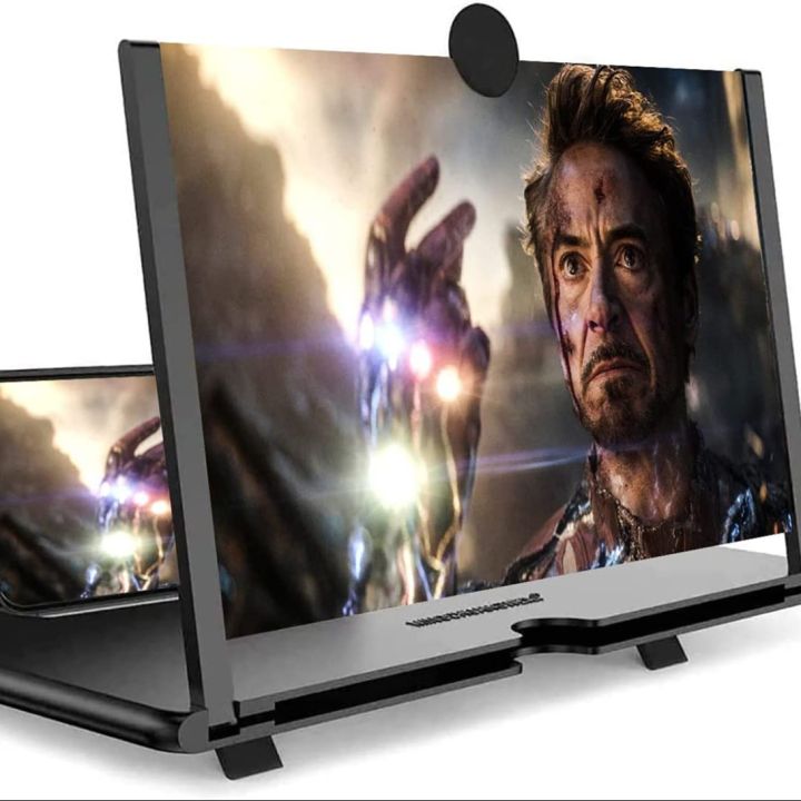L6 12-Inch Curved Smartphone Screen Magnifier – Up to 12-Inch Mobile Phone Video Amplifier with 3D Pull-Out Enlarged Screen, HD Zoom, Eyes Protection & Foldable Design – Mobile Display Pull Out Enlarged Mobile Screen Magnifier Support For All Smartphones