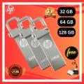 HP USB 32GB 64GB 128GB Flash Drive 3.0/2.0 Metal Body High Speed Flash Memory High Quality USB Drive + Free OTG Adapter Micro [1 YEAR WARRANTY]- Best HP Metal USB Pen Drives. 