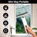 Self-Squeeze Mini Mop, Portable Strong Absorbent Self Wringing Sponge Mop for Tableware Desktop Glass, Wet and Dry Use, Lazy Hand Wash-Free Squeeze Mop Cleaner for Bathroom Kitchen. 