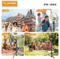 PLOKAMA PK-996 Multifunctional Tripod Mobile Stand With Bluetooth Remote - Black. 
