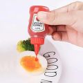 Mini Ketchup Bottle | Salad Dressing Container For Lunch | 2 Pieces Mini Sauce Bottles 25ml Ketchup Squeeze Containers Bottle Portable Condiments Jars. 