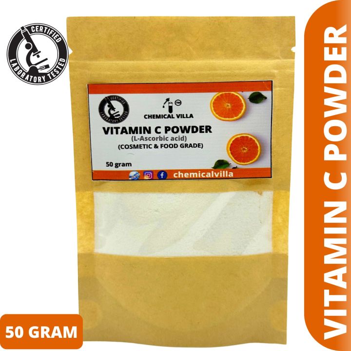 Vitamin C Powder 50g (L-Ascorbic) cosmetic and food grade lab tested approved