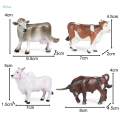 12x Mini Cow Models Craft Educational Learning Toys Cattle Figurine for Classrooms Rewards Kids Toy. 