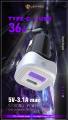 LENYES CA861 Car Charger 36W (USB type C + USB Type A). 