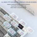 RK86 RGB 75% Wireless Gasket Mechanical Keyboard,Triple Mode Bluetooth5.0/2.4G/USB-C 82 Keys Hot Swappable Gaming Keyboard 4000 mAH Battery w/Knob & 1.2'' HD OLED Display,Custom Linear Switches. 