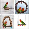 6 Pack Natural Wood Bird Toys, Bird Chewing Toys Parrot Toys, Birds Cage Toys Bird Parrot hanging Chewing Toys for Parrots and Other Birds. 