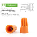 50pcs Fast Wire Connector P1 P2 P3 P4 P6 Electrical Insulated Twist Terminal Awg22-10 Nut Spring End Cap Rotating Splicing. 