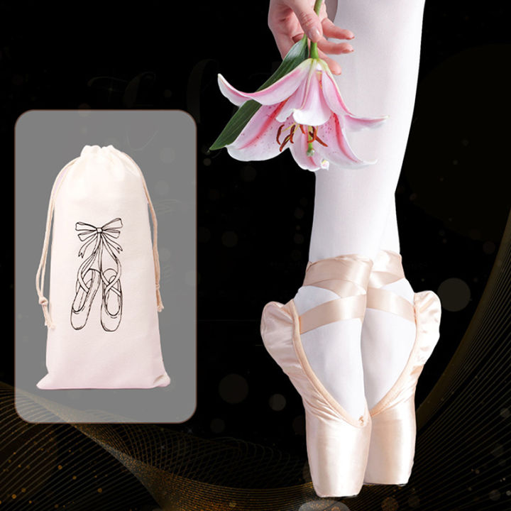 Dance Bag Shoes Storage Pouch Ballet Organizer Handbag Bags Pouches Satin Ballet Shoe Bag Satin Dance Shoes Pouch Ballet Huiye