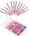 2501-12 Rolling crayon Twist Crayon - Pack of 12pcs different colours. 