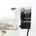 External Filter Aquarium Acrylic Backpack Filter 3-in-1 Waterfall Hang On Filter Aquarium with Filter Cotton for Water Circulation Transparent 3W. 