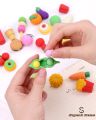 4 Pcs Pack Novelty Fruit & Vegetable Shape Cute Eraser for kids / Stylish Erasers for School / Fancy Erasers Pencil (Random Design Unique Eraser). 
