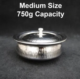 Small Handi Shahi Serving Handi, Serving Handi with Steel Lid – 750ml (7 Inch ...