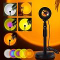Sunset Lamp with Phone APP Remote-16 Rgb Colors LED Projection| Light-Ambient Lighting Mood Setting-Golden Hour Light| Photography Tiktok-USB Night| Sunset Light with Remote Control LED Projector Sunlight Lamp Sunrise Lamp for Selfie Lighting Party Decor. 