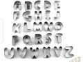 Large  26 Piece Stainless Steel Alphabet Cookie Cutter Set for Cookie and Food Decorating / Size 3 inch Long. 
