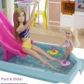 Barbi DreamHouse Large Dollhouse with Pool, Slide, Elevator, Lights and Sounds. 