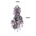 Purple Rose Tattoo Stickers Temporary Waterproof Flower Tattoo Water Transfer For Women Waist Chest Body Art Accessories. 