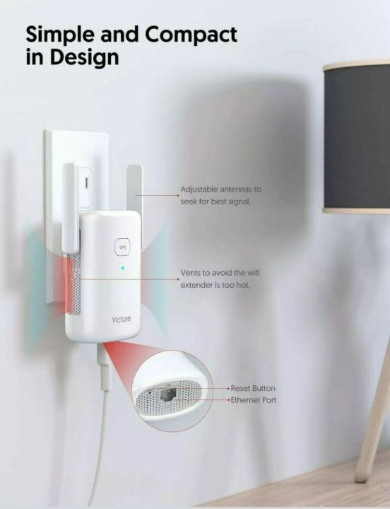 Victure%201200mbps%20WiFi%20Range%20Increase%202.4ghz%20WE1200%20Booster%20Range%20Extender%20-%20Image%204
