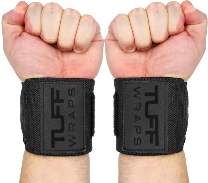TuffWraps Wrist Wraps Weight Lifting Gym Wrist Wraps For Workout Fitness   No Thumb Loops, Quality Gym Wrist Wraps for Weightlifting, Bench Press, Powerlifting, and Cross-Training—Try The Belt Loop Tightening System multi colors
