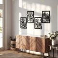 Home Decoration Items, Home Decorations, Home Decoration Items for Drawing Room , Home Decor, Wall Decoration Items , Wall Hanging Decorations, Wall Art, Floral Wall Art, Flower Shape Wall Decorations, Wooden Wall Decor, Wall Panel, 4 Pieces Floral Art. 