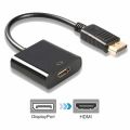 Active DisplayPort to HDMI Adapter,4K Male DP 1.2 in to Female HDMI 1.4 Out Converter,DP-HDMI Video Connector for Laptop,Desktop,PC to Monitor,Projector,TVDP Display Port Male to HDMI Female Adapter Black. 