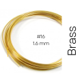 (10 meters) Golden brass wire 16 gauge (1.6 mm) 200 grams for flower crafting and artificial Jewellery making bangles bracelets earrings. 