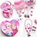 Heart Shape Cute Princess Jewellery Box for Baby Girls Makeup Box with Mirror for Girls Random Color. 