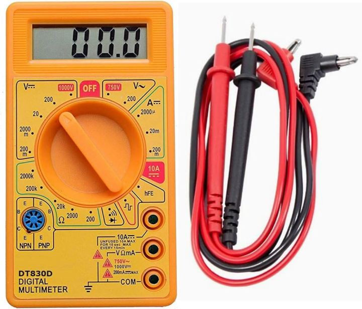 DT-830 Digital Multi meter Electric Voltmeter Ammeter Tester AC / DC / Amp Volt Ohm Portable Electric Multi Tester Tool